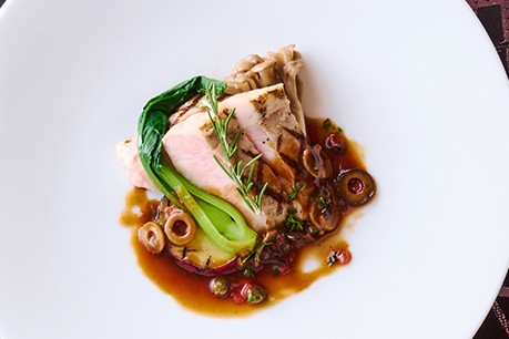 茶美豚ロースのグリエ ソースエスパニョール